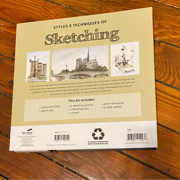 SpiceBox Masterclass Sketching Styles and Techniques Art Craft Kit, Pad, Pencils - Picture 10 of 11